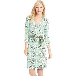 J. McLaughlin Lila Pinwheel Wrap Dress in Catalina Cloth Small